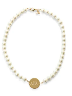 Pearl Monogram Necklace