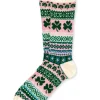 Pink Irish Fair Isle Socks