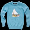Ruff Day at Sea Kids Sweater- Light Blue