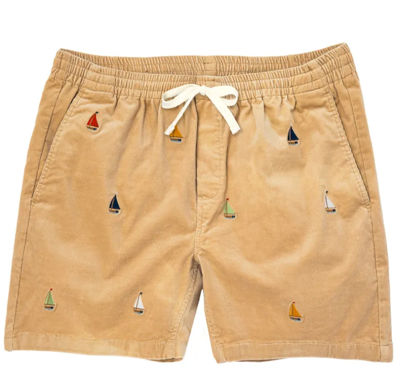 Sailboat Corduroy Shorts