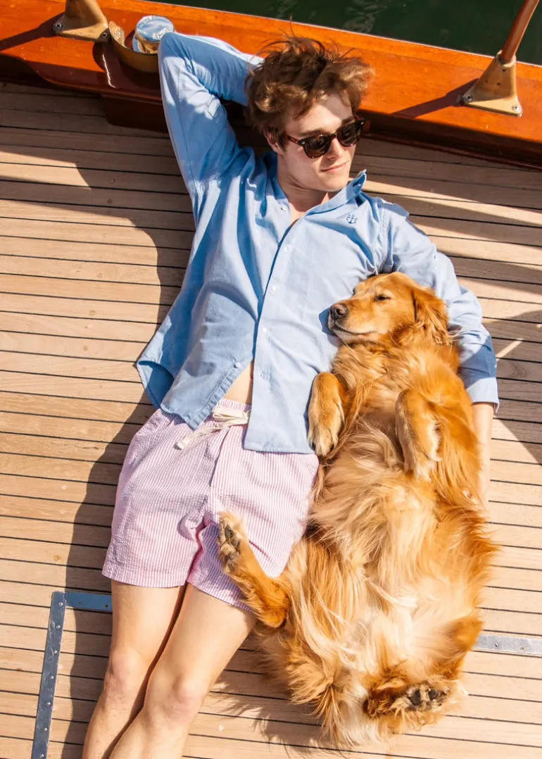 Sailor's Delight Seersucker Drawstring Shorts