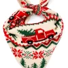 Santa's New Sleigh Knit Dog Bandana