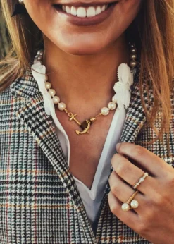 Scalloped Ring - Pearl