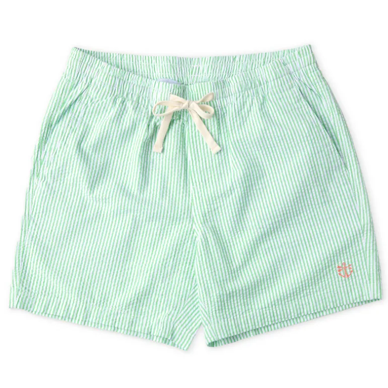Seagrass Seersucker Drawstring Shorts