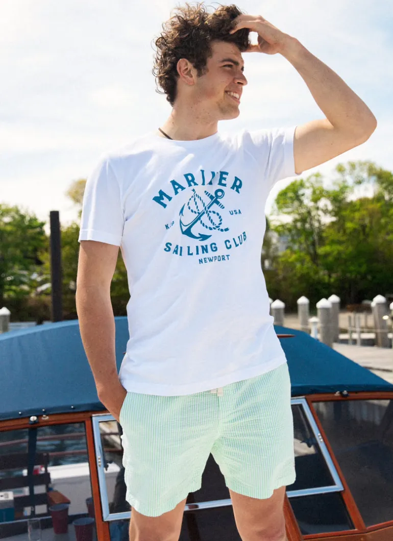 Seagrass Seersucker Drawstring Shorts