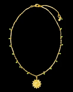 Sunflower Bead Chain Necklace
