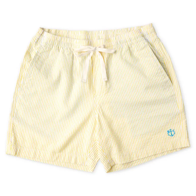 Sunset Sail Seersucker Drawstring Shorts