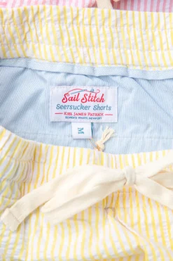 Sunset Sail Seersucker Drawstring Shorts