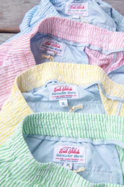 Sunset Sail Seersucker Drawstring Shorts