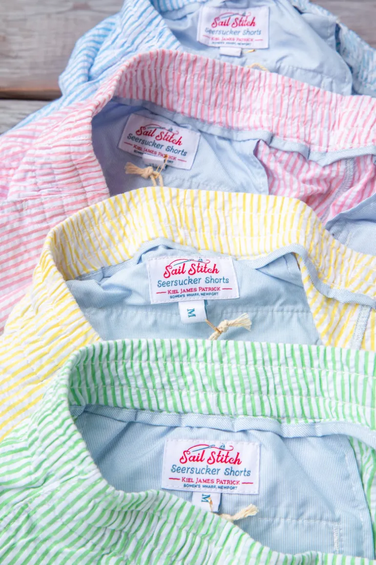 Sunset Sail Seersucker Drawstring Shorts