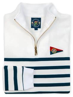 The Saltwater Striped Quarterzip- Women's