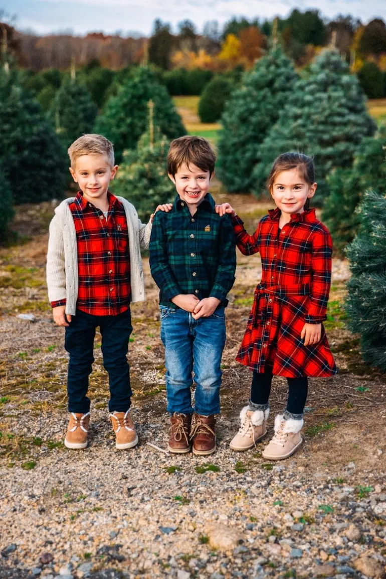 Under the Mistletoe Kids Flannel Shirt