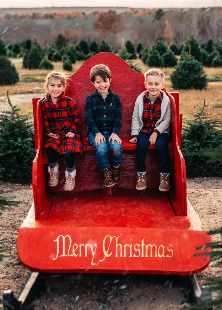 Under the Mistletoe Kids Flannel Shirt