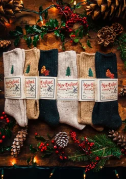 Winter Pine Donegal Sock